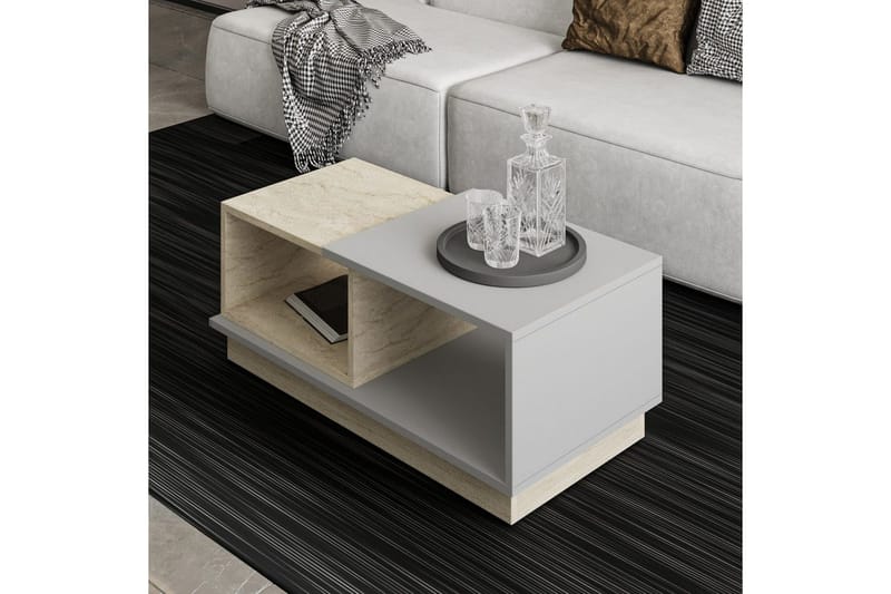 Soffbord Vaelen Travertin / Grå - Travertin / Grå - Möbler - Bord & matgrupper - Soffbord