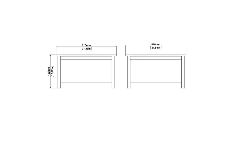 Vallvidera Soffbord 81 cm - Svart - Soffbord