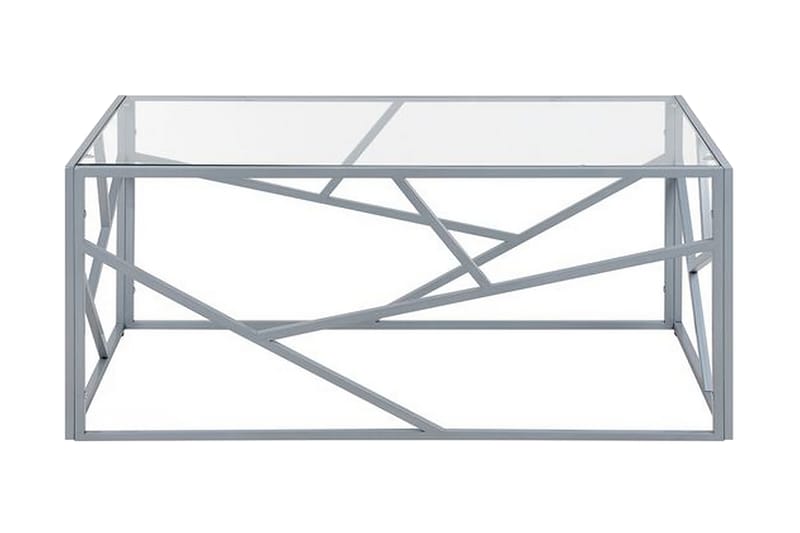 Vanausdall Soffbord 100 cm - Silver/Glas - Soffbord