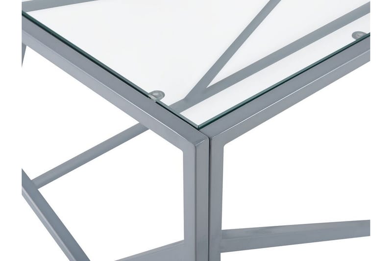 Vanausdall Soffbord 100 cm - Silver/Glas - Soffbord