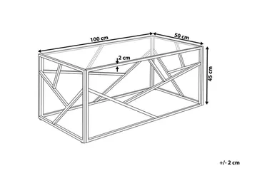 Vanausdall Soffbord 100 cm - Silver/Glas - Möbler - Bord & matgrupper - Soffbord