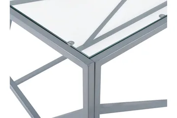 Vanausdall Soffbord 100 cm - Silver/Glas - Möbler - Bord & matgrupper - Soffbord