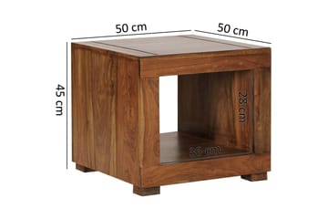 Vandemark Soffbord 50 cm med Förvaring Hylla - Massivt Trä - Möbler - Bord & matgrupper - Soffbord