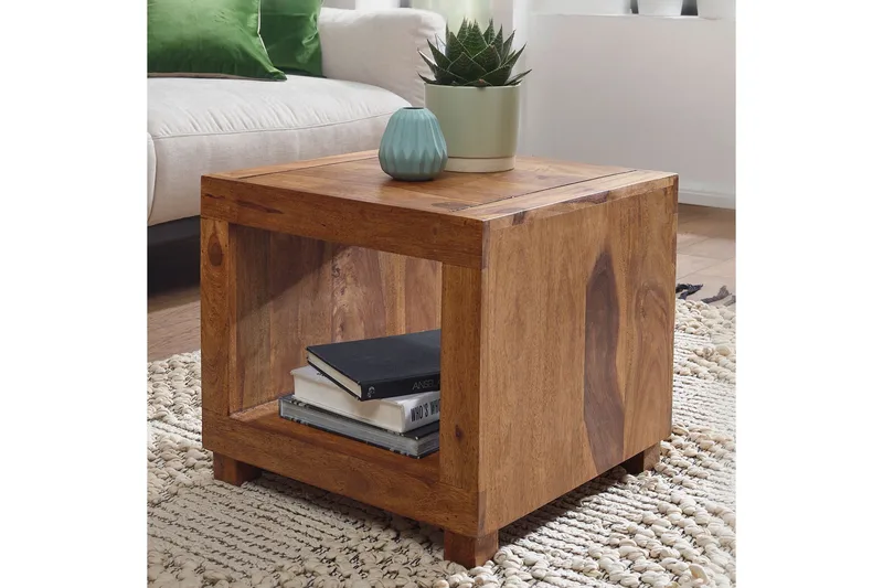 Vandemark Soffbord 50 cm med Förvaring Hylla - Massivt Trä - Möbler - Bord & matgrupper - Soffbord