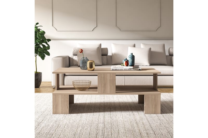 Velenje Soffbord 120 cm - Natur/Mörkbrun - Möbler - Bord & matgrupper - Soffbord