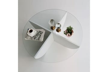 Vellavie Soffbord 90x30x90 cm Runt - Vit - Möbler - Bord & matgrupper - Soffbord