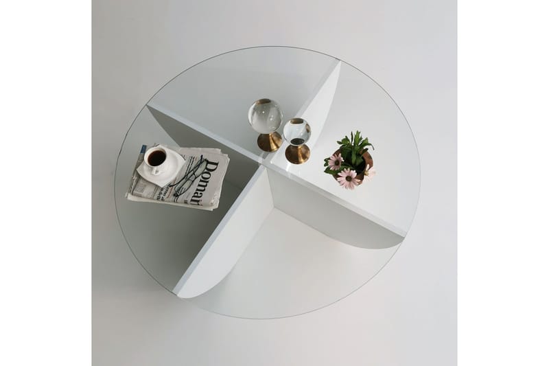 Vellavie Soffbord 90x30x90 cm Runt - Vit - Möbler - Bord & matgrupper - Soffbord
