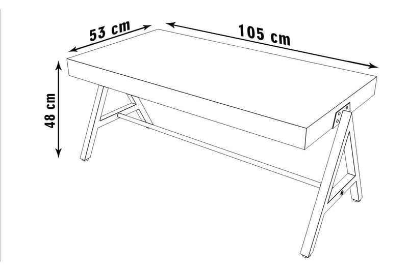 Vigneti Soffbord 105 cm - Natur/Svart - Soffbord