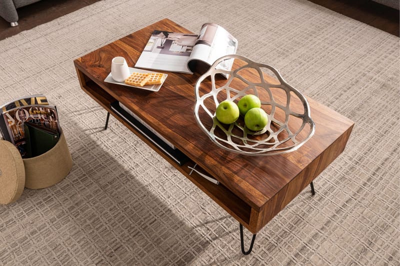 Virworthy Soffbord 100 cm - Massivt Trä/Svart - Möbler - Bord & matgrupper - Soffbord
