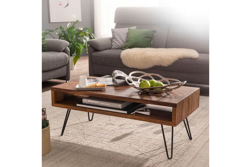 Virworthy Soffbord 100 cm - Massivt Trä/Svart - Möbler - Bord & matgrupper - Soffbord