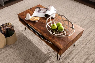 Virworthy Soffbord 100 cm - Massivt Trä/Svart - Möbler - Bord & matgrupper - Soffbord