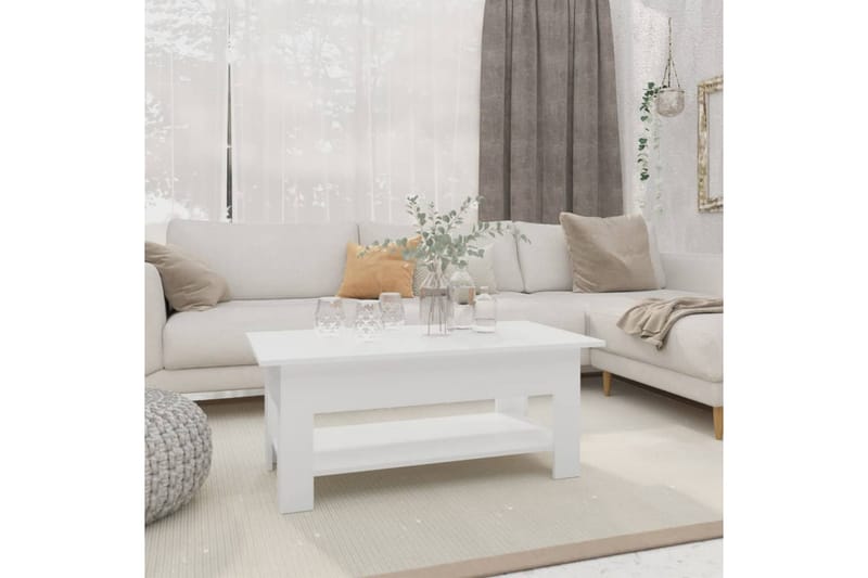 Soffbord vit 102x55x42 cm spånskiva - Vit - Möbler - Bord & matgrupper - Soffbord