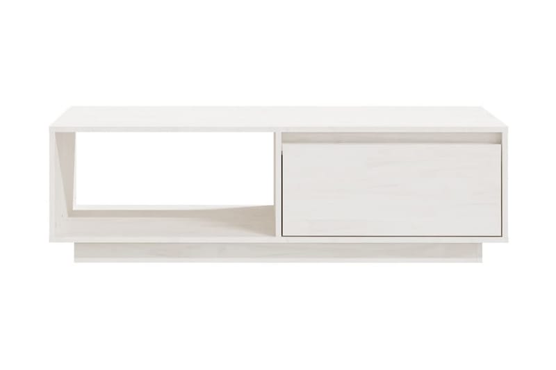 Soffbord vit 110x50x33,5 cm massiv furu - Vit - Soffbord