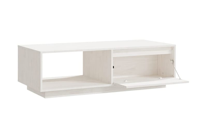 Soffbord vit 110x50x33,5 cm massiv furu - Vit - Möbler - Bord & matgrupper - Soffbord