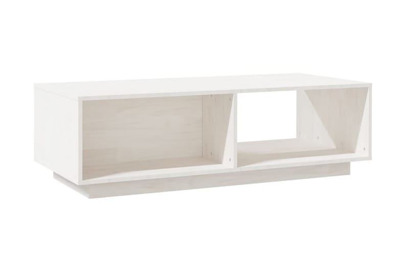Soffbord vit 110x50x33,5 cm massiv furu - Vit - Möbler - Bord & matgrupper - Soffbord