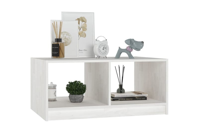 Soffbord vit 75x50x33,5 cm massiv furu - Vit - Möbler - Bord & matgrupper - Soffbord