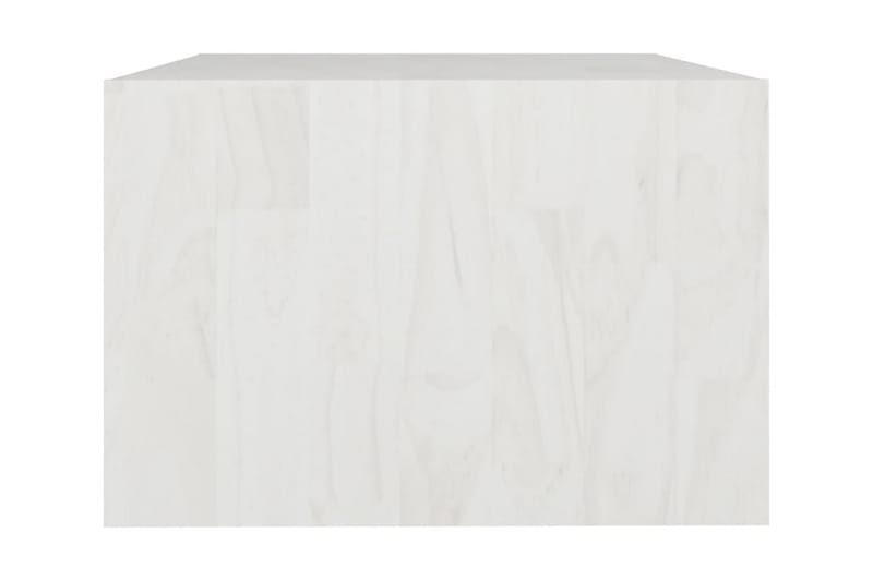 Soffbord vit 75x50x33,5 cm massiv furu - Vit - Soffbord