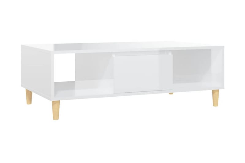 Soffbord vit högglans 103,5x60x35 cm spånskiva - Vit - Möbler - Bord & matgrupper - Soffbord