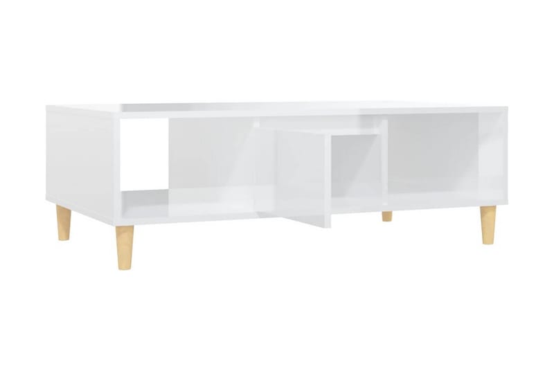 Soffbord vit högglans 103,5x60x35 cm spånskiva - Vit - Möbler - Bord & matgrupper - Soffbord