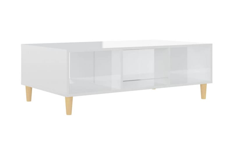 Soffbord vit högglans 103,5x60x35 cm spånskiva - Vit - Möbler - Bord & matgrupper - Soffbord