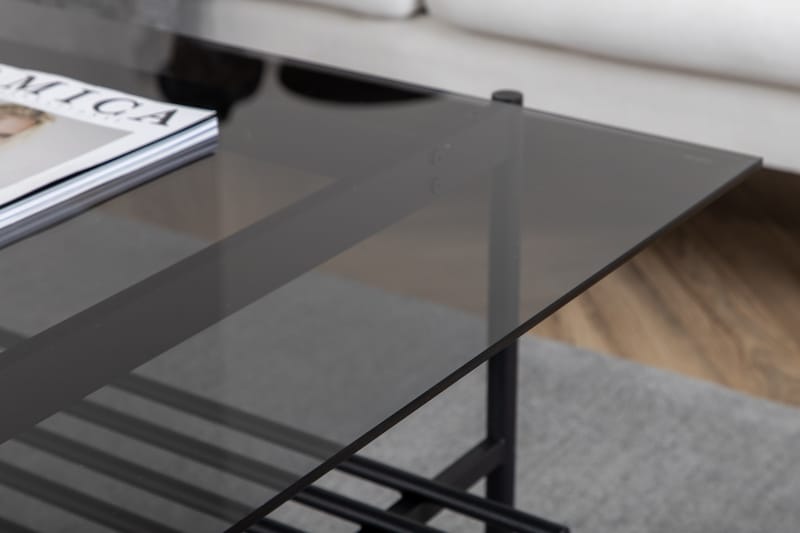Von Staf Soffbord 120 cm - Glas/Svart - Möbler - Bord & matgrupper - Soffbord