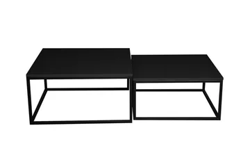 Wardner Kvadratiskt Stapelbart Soffbord 76 cm i Målat Trä - Svart - Möbler - Bord & matgrupper - Soffbord