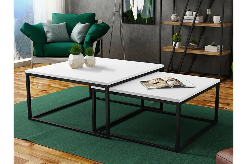 Wardner Soffbord 76 cm - Vit - Möbler - Bord & matgrupper - Soffbord