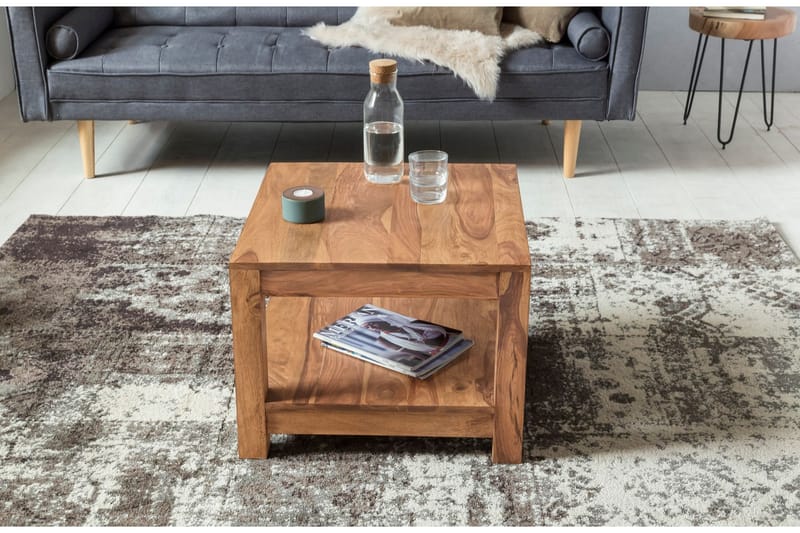 Wattenberg Soffbord 60 cm med Förvaring Hylla - Akacia - Möbler - Bord & matgrupper - Soffbord