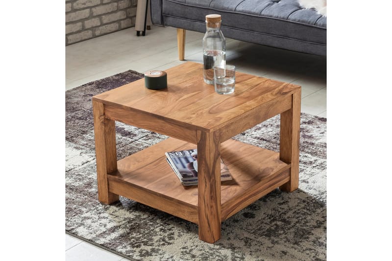 Wattenberg Soffbord 60 cm med Förvaring Hylla - Akacia - Möbler - Bord & matgrupper - Soffbord