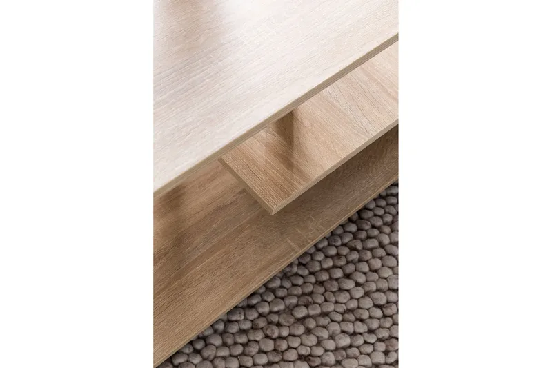 Werbeck Soffbord 105 cm med Förvaring Hylla på Hjul - Trä/Natur - Möbler - Bord & matgrupper - Soffbord - Soffbord med hjul