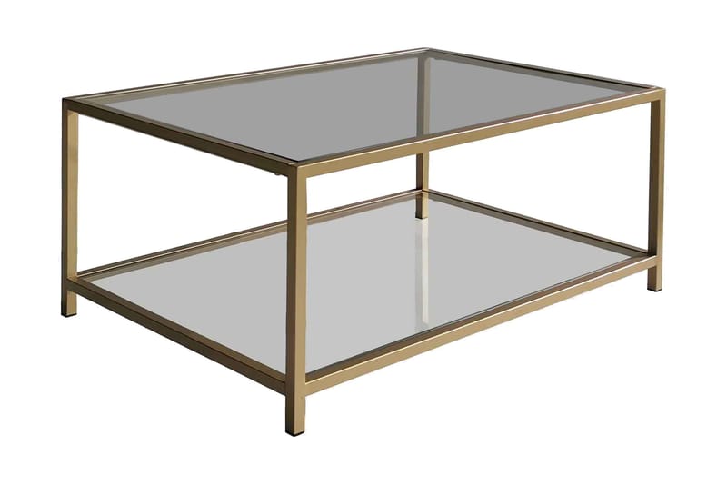 Wickaren Soffbord 90 cm - Guld/Glas - Soffbord