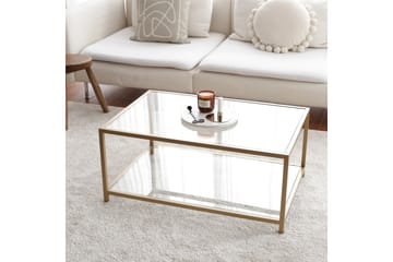 Wickaren Soffbord 90 cm - Guld/Glas - Möbler - Bord & matgrupper - Soffbord