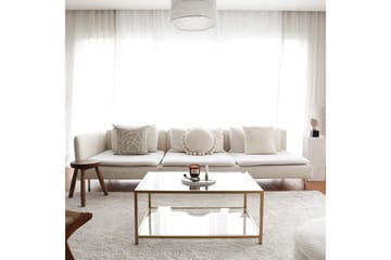Wickaren Soffbord 90 cm - Guld/Glas - Möbler - Bord & matgrupper - Soffbord