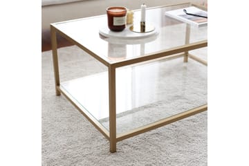 Wickaren Soffbord 90 cm - Guld/Glas - Möbler - Bord & matgrupper - Soffbord