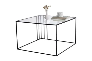 Wijkan Kvadratiskt Soffbord 55 cm i Glas med Glasskiva - Klar - Möbler - Bord & matgrupper - Soffbord