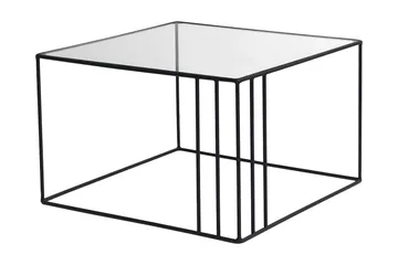 Wijkan Kvadratiskt Soffbord 55 cm i Glas med Glasskiva - Klar - Möbler - Bord & matgrupper - Soffbord