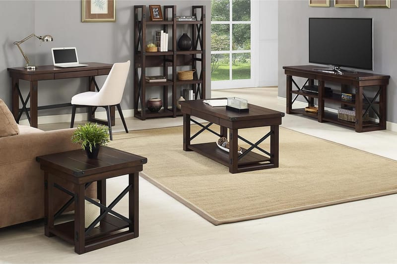 Wildwood Soffbord 112 cm med Förvaring Hylla Espresso - Dorel Home - Möbler - Bord & matgrupper - Soffbord