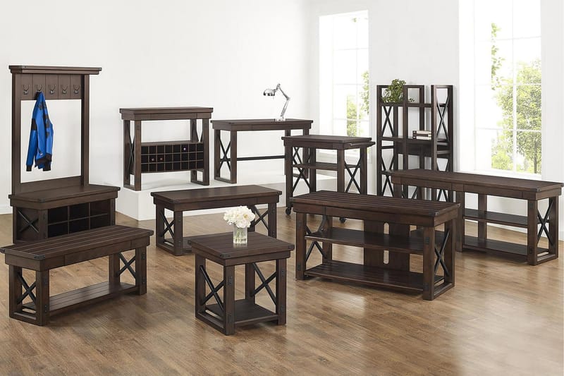 Wildwood Soffbord 112 cm med Förvaring Hylla Espresso - Dorel Home - Möbler - Bord & matgrupper - Soffbord