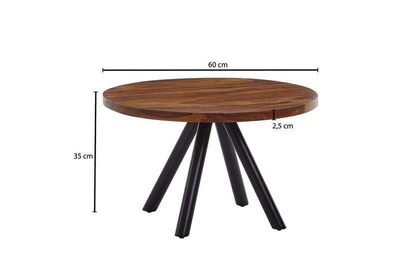 Wilhem 60 cm Runt Soffbord i Ek - Brun - Möbler - Bord & matgrupper - Soffbord