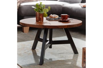 Wilhem 60 cm Runt Soffbord i Valnöt - Brun - Möbler - Bord & matgrupper - Soffbord