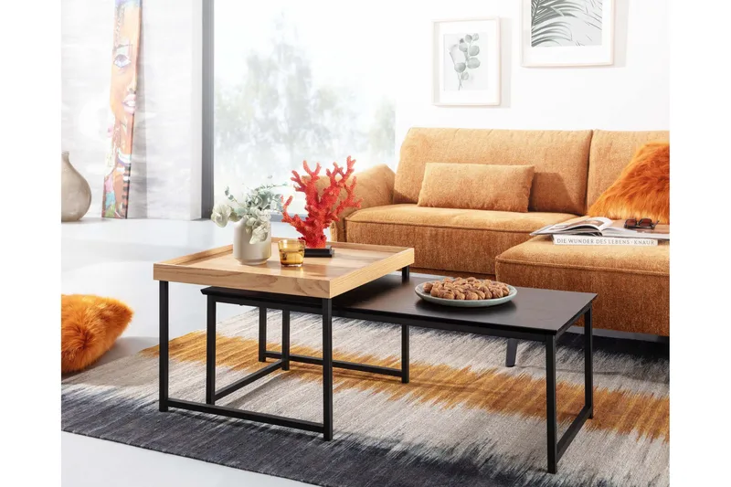 Wilhem Satsbord 110 cm Fyrkantig - Natur - Möbler - Bord & matgrupper - Soffbord