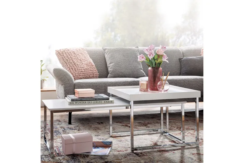 Wilhem Satsbord 110 cm Fyrkantig - Vit - Möbler - Bord & matgrupper - Soffbord