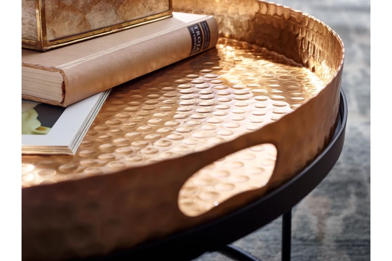 Wilhem Satsbord 46 cm Rund - Guld - Möbler - Bord & matgrupper - Soffbord