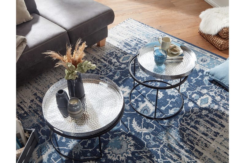 Wilhem Satsbord 46 cm Rund - Silver - Möbler - Bord & matgrupper - Soffbord