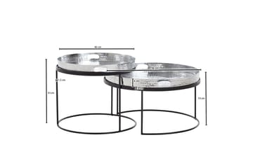 Wilhem Satsbord 46 cm Rund - Silver - Möbler - Bord & matgrupper - Soffbord