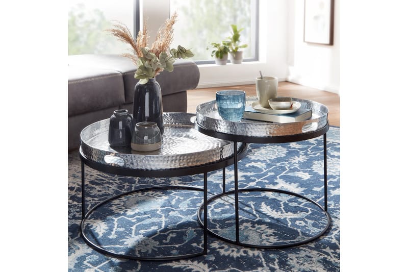 Wilhem Satsbord 46 cm Rund - Silver - Möbler - Bord & matgrupper - Soffbord