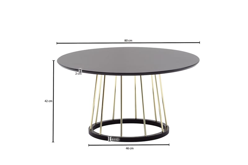 Wilhem Soffbord 80 cm Rektangulär - Svart - Möbler - Bord & matgrupper - Soffbord