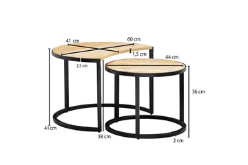 Willowdale Satsbord 60 cm Halvcirkel - Brun/Svart - Möbler - Bord & matgrupper - Soffbord