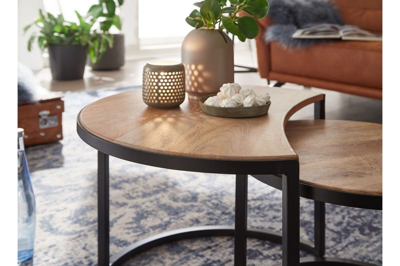 Willowdale Satsbord 60 cm Halvcirkel - Brun/Svart - Möbler - Bord & matgrupper - Soffbord