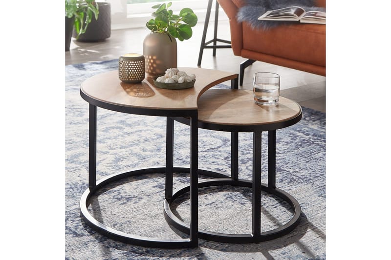 Willowdale Satsbord 60 cm Halvcirkel - Brun/Svart - Möbler - Bord & matgrupper - Soffbord